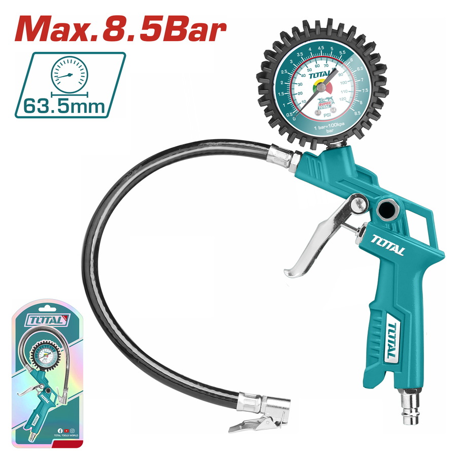 pistola gonfiaggio gomme total per compressore aria