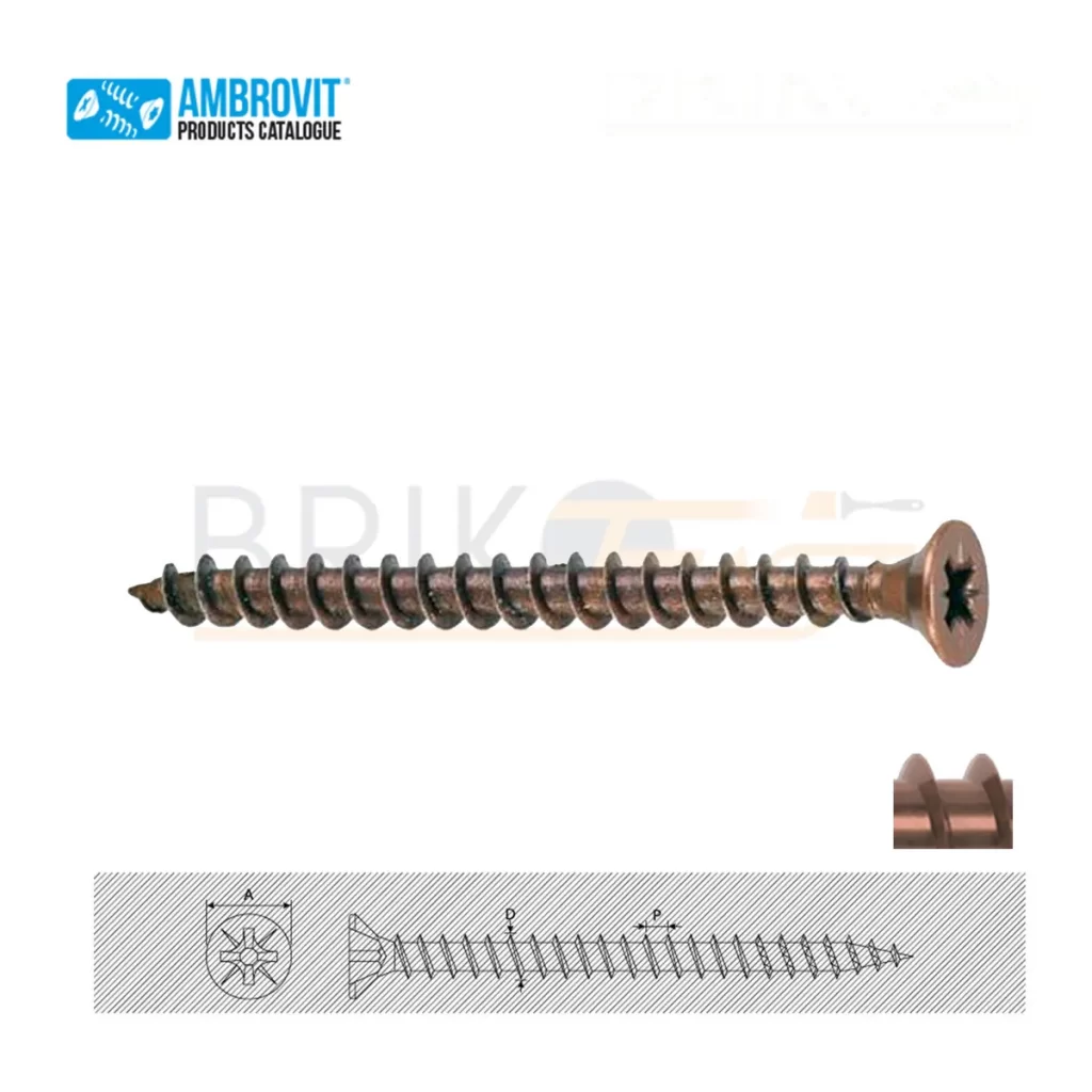 AMBROVIT Viti Truciolato TPS Legno 3-6mm Set Asso