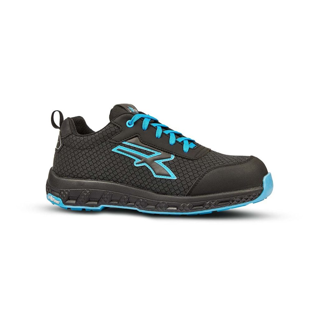 Scarpe antinfortunistiche U-Power Stinger S3S nero e blu fluo