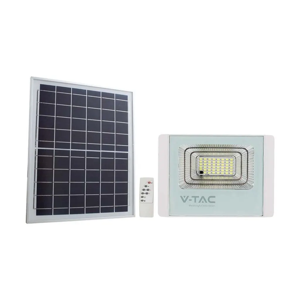 V-TAC Faro LED Solare 20W Esterno IP65 Luce N