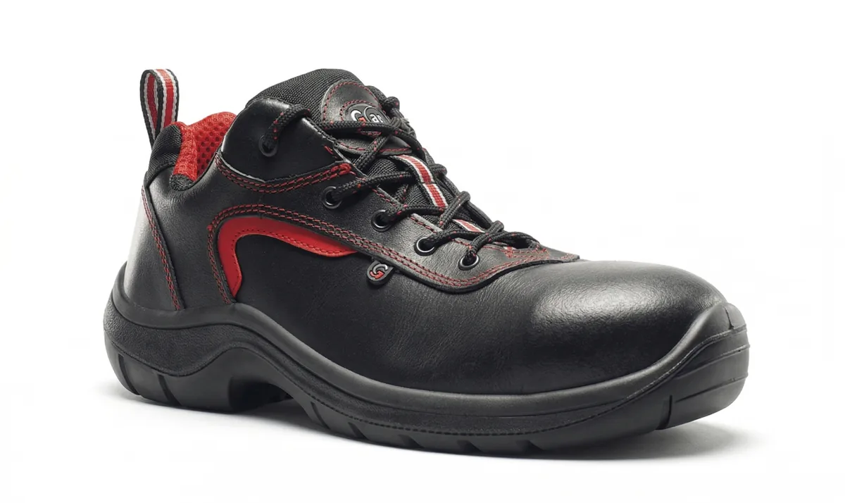 Scarpa antinfortunistica bassa Garsport Giove Low S3 nera con inserti rossi