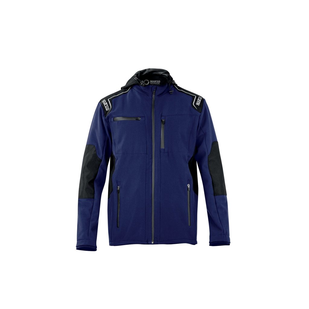 Giubbino softshell Sparco Seattle Soft-Shell Tech blu marine - vista frontale